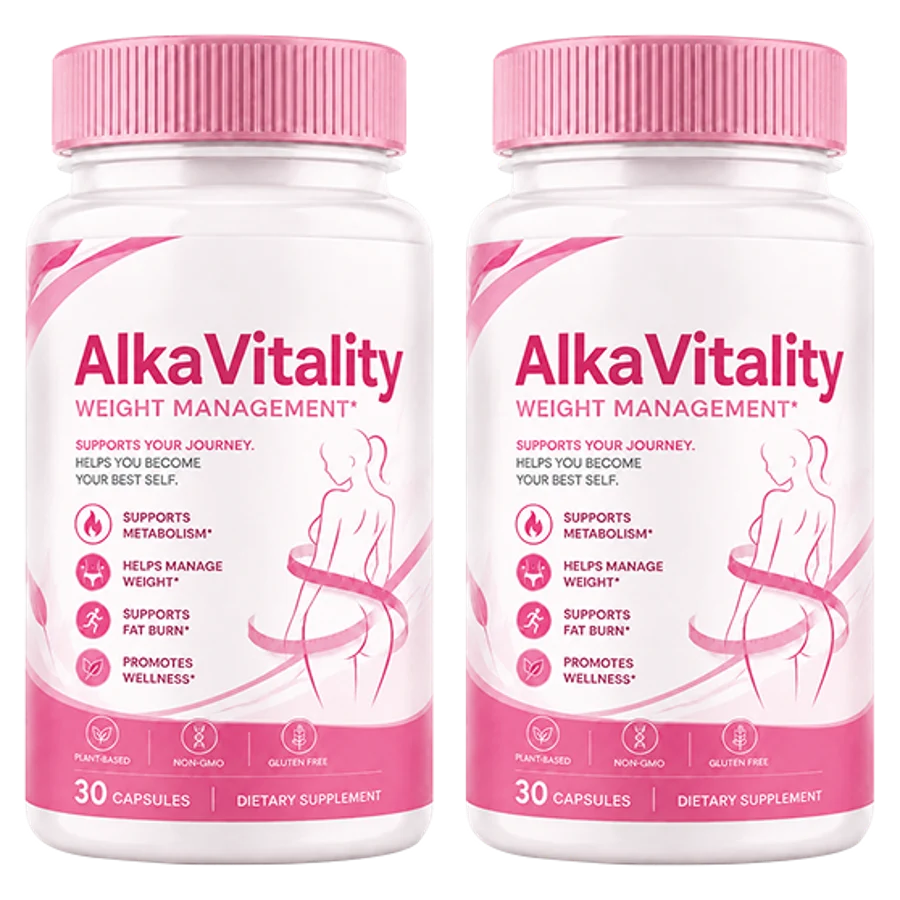 Two bottles of AlkaVitality capsules